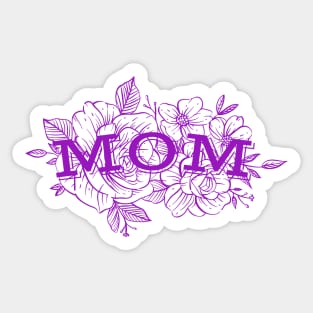 Mom Floral Sticker